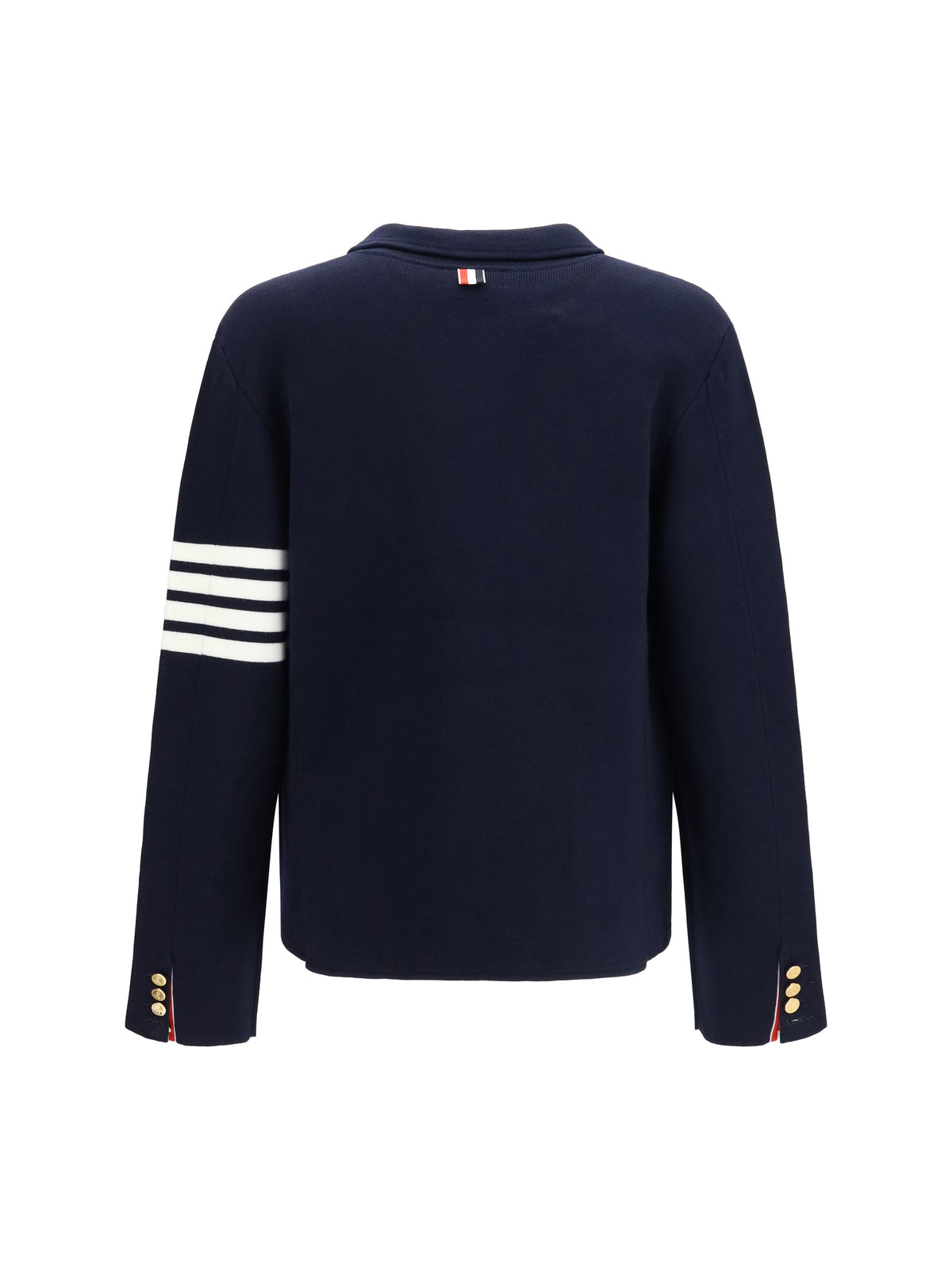 Thom Browne Single-breasted wool Jacket with four-bar sleeve detail - Navy