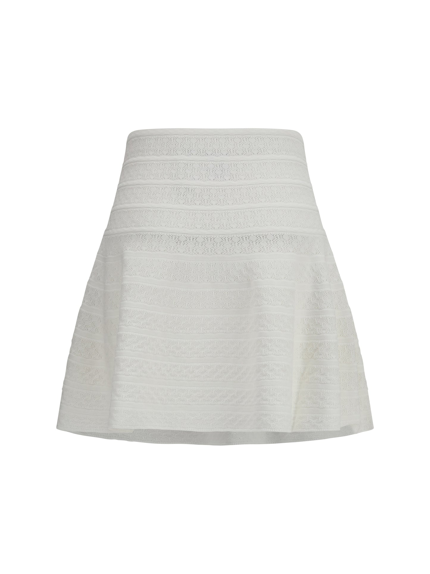 SELF-PORTRAIT Pointelle knit mini Skirt