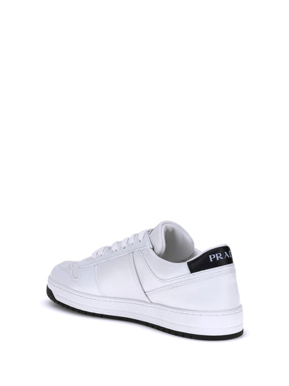 Prada Leather Sneakers - Bianco+Nero