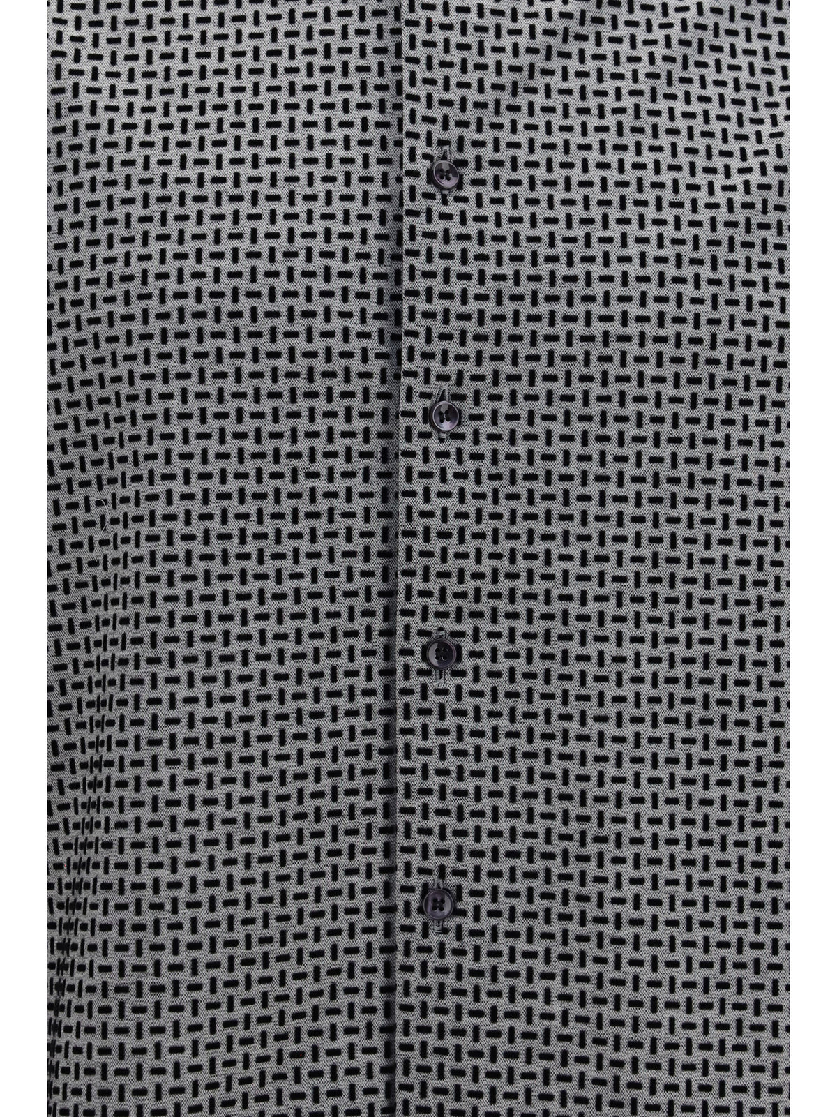 Giorgio Armani Cotton Shirt with geometric flock print - Harbor Mist