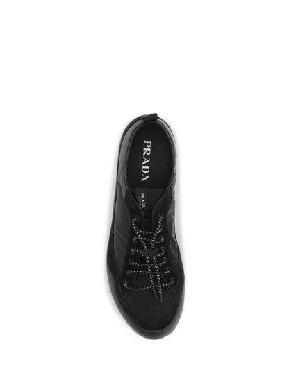 Prada Leather and fabric Sneakers - Black