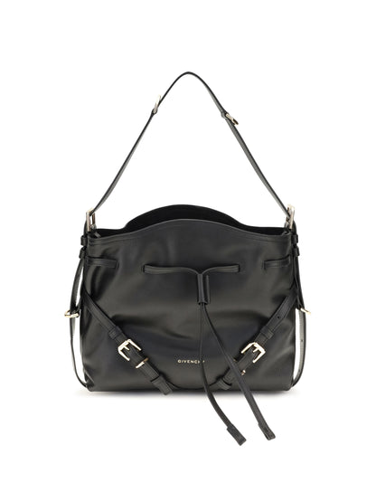 Givenchy Small Voyou Bucket Handbag in glossy leather - Black
