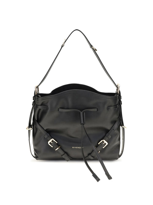 Givenchy Small Voyou Bucket Handbag in glossy leather - Black