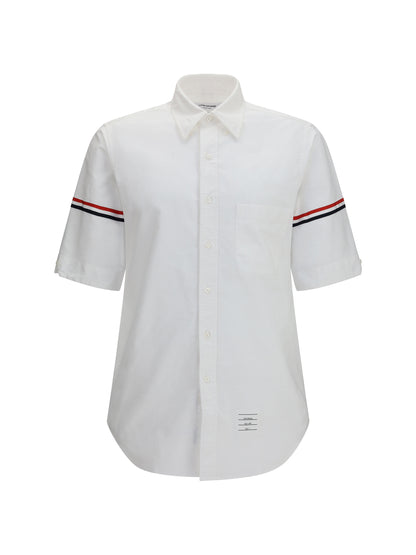 THOM BROWNE Short-sleeve Shirt with contrast stripes