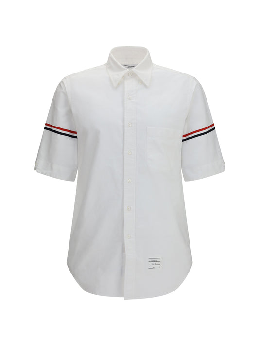 THOM BROWNE Short-sleeve Shirt with contrast stripes