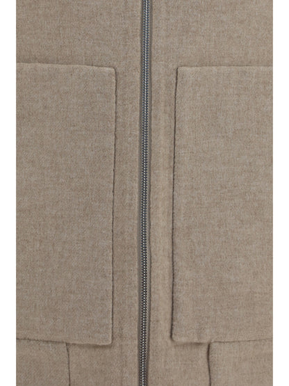 Brunello Cucinelli Double-face cashmere Jacket - Sand/Camel