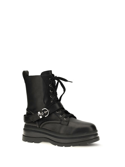 Pinko Eva lace-up leather ankle Boots - Black