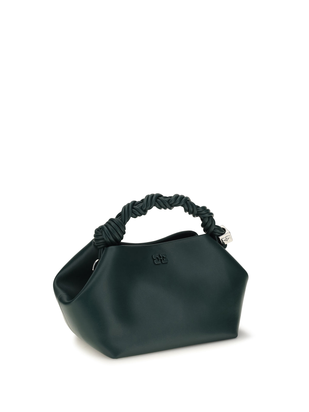 Ganni Small Bou leather Handbag - Dark Green