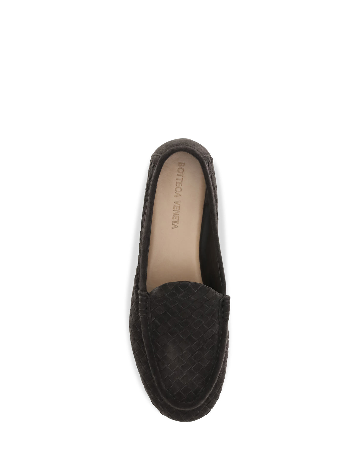 Bottega Veneta Silenzio Intrecciato Loafers - Espresso