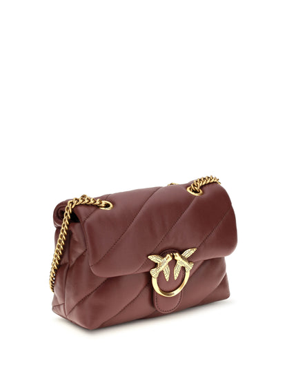 Pinko Love Mini Puff Shoulder Bag - Ribes Intenso-Antique Gold