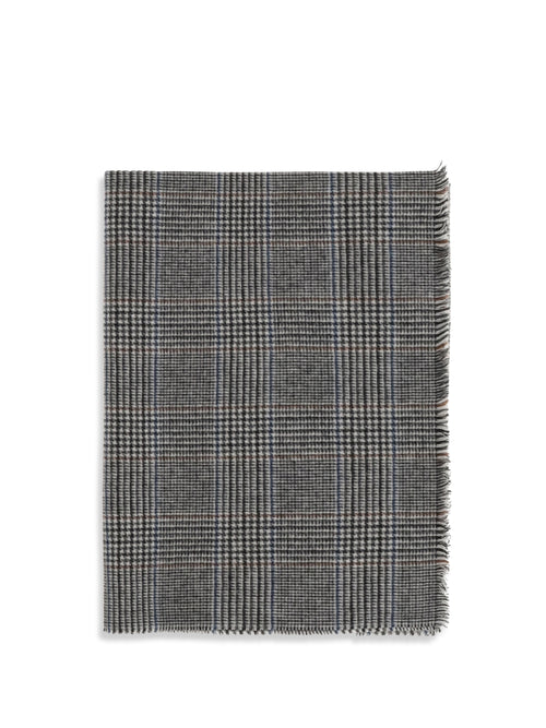 Brunello Cucinelli Cashmere Scarf - Camel+Nero+Bordeaux