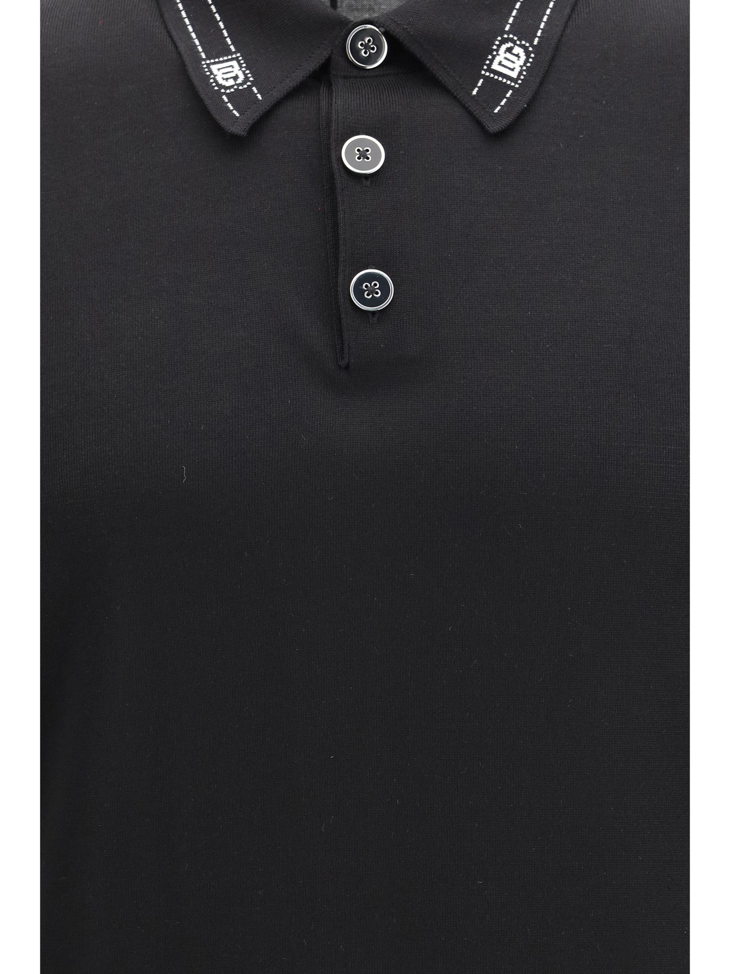 DOLCE & GABBANA Silk Polo Shirt with polo collar and short sleeves