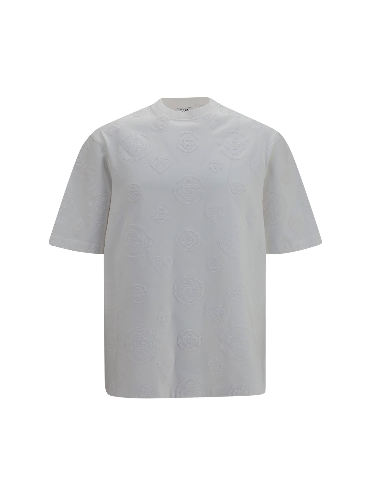 Casablanca Oversized all-over monogram T-shirt - White