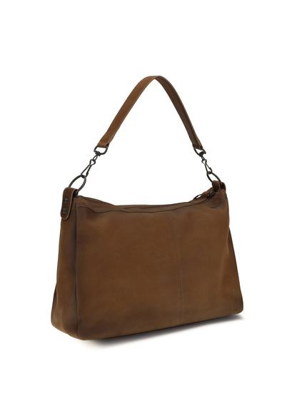Balenciaga Medium Le City Moto Shoulder Bag - Caramel