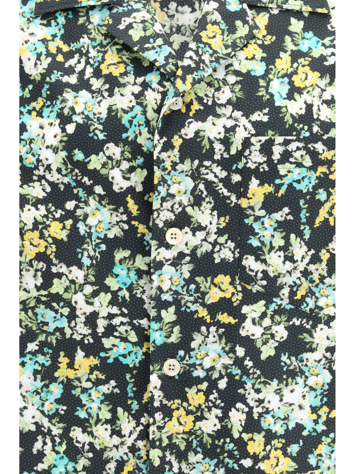 Valentino Shirt with an all-over Papier Floral - Black/Multicolor