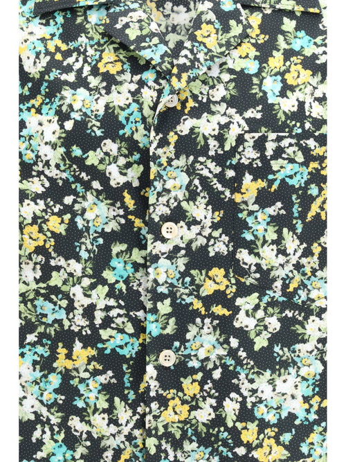 Valentino Shirt with an all-over Papier Floral - Black/Multicolor