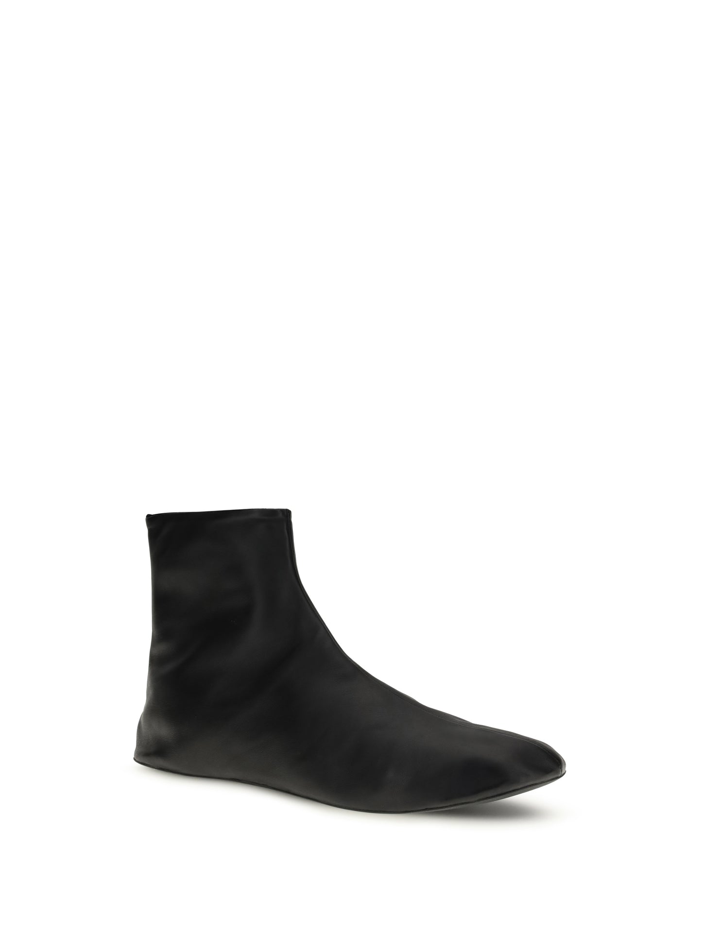 THE ROW Leather ankle Boots lined with soft shearling