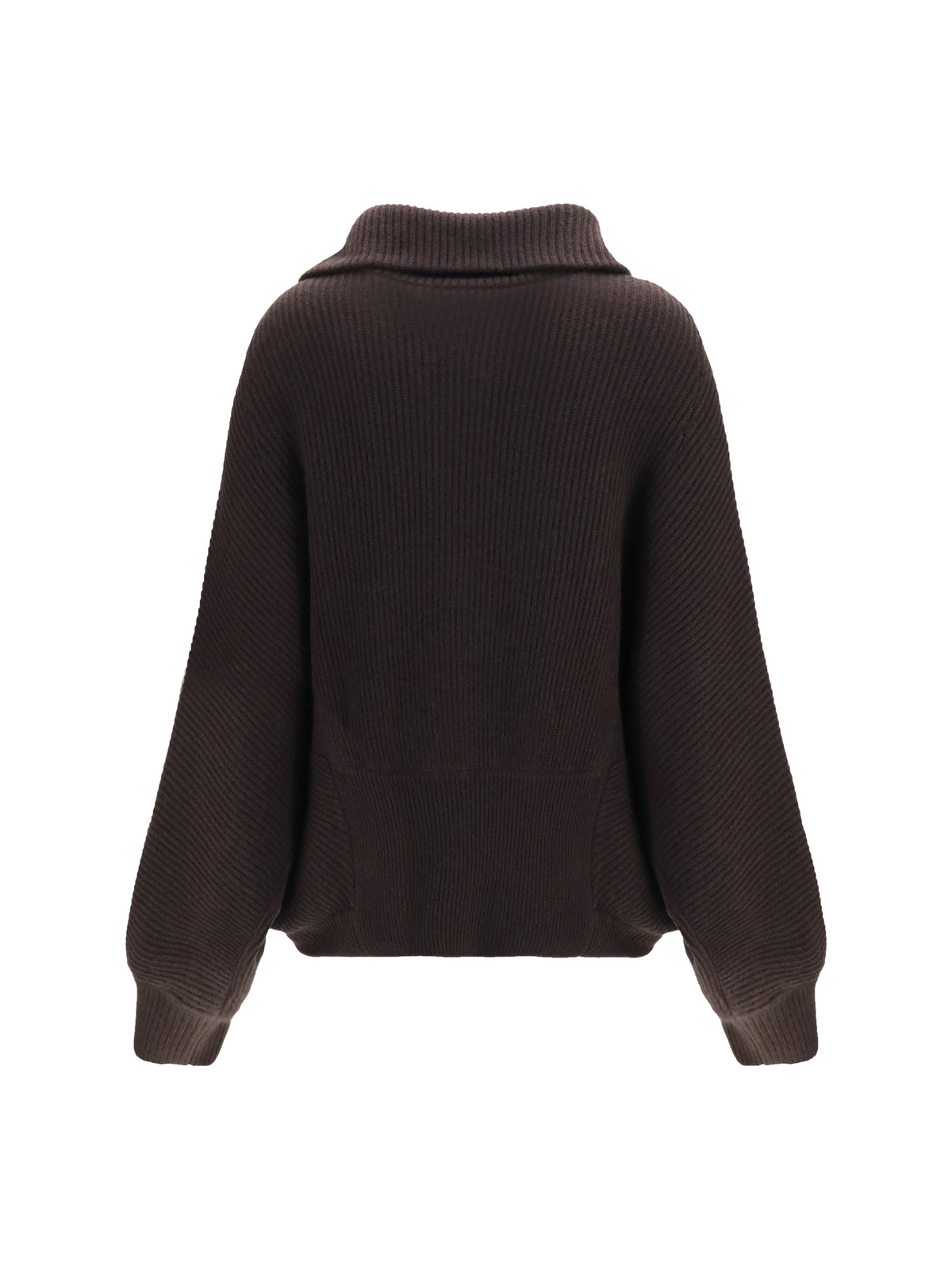 Brunello Cucinelli High neck cashmere Cardigan - Coffee