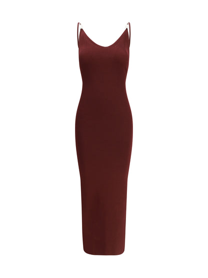 VERSACE Safety Pin Slip Midi Dress