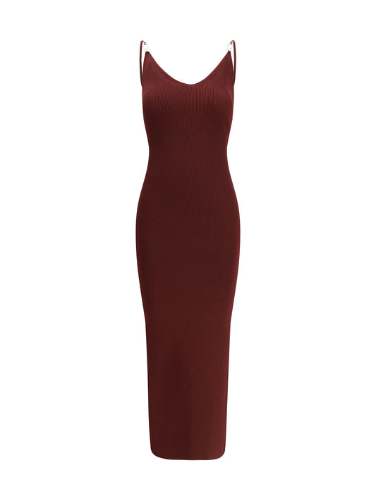 VERSACE Safety Pin Slip Midi Dress