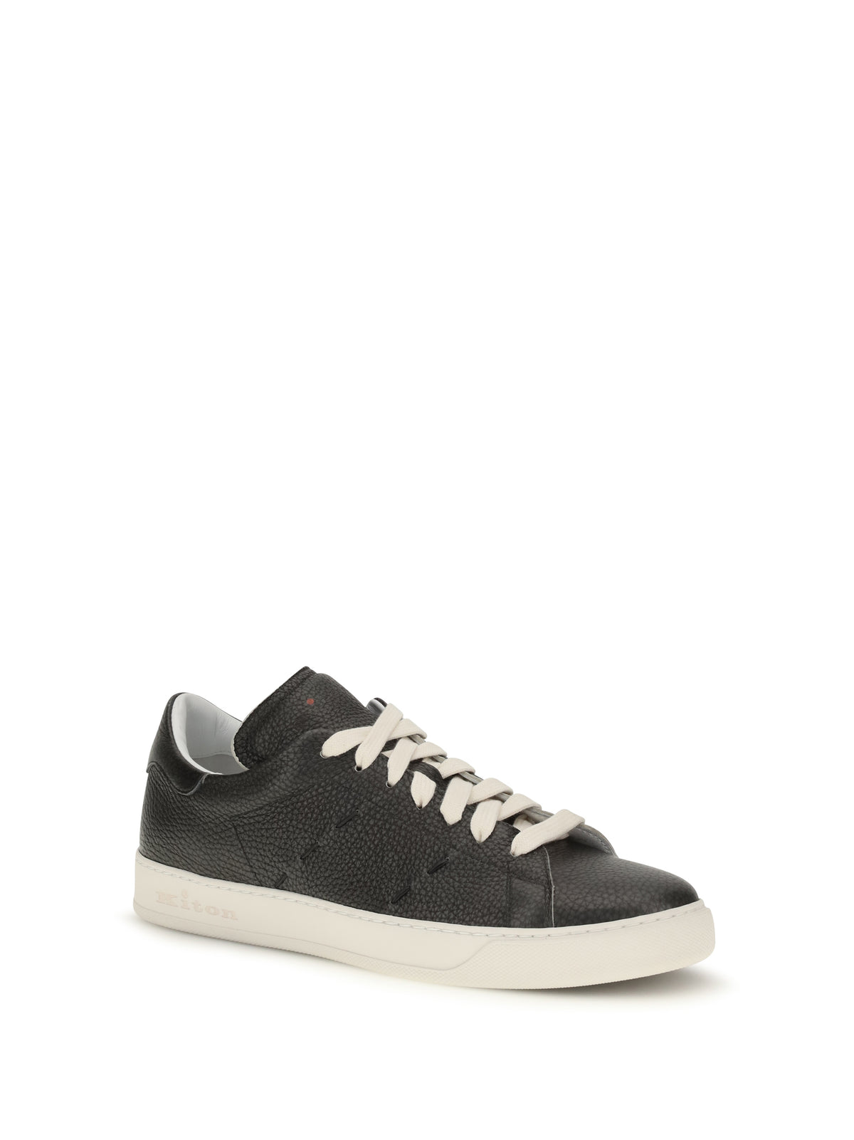 Kiton Leather Sneakers - Dark Grey