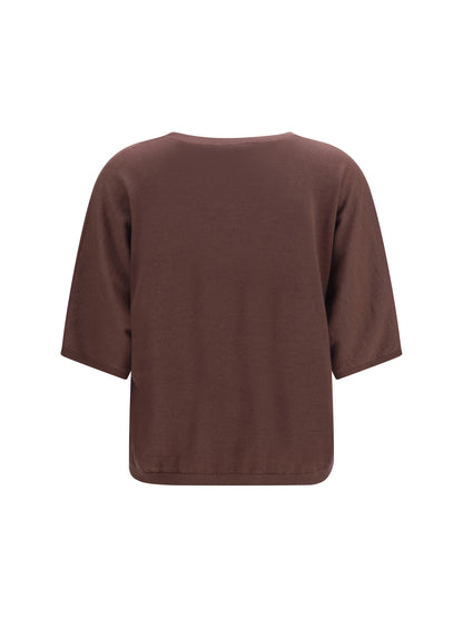BRUNELLO CUCINELLI Short-sleeve cashmere and silk Sweater