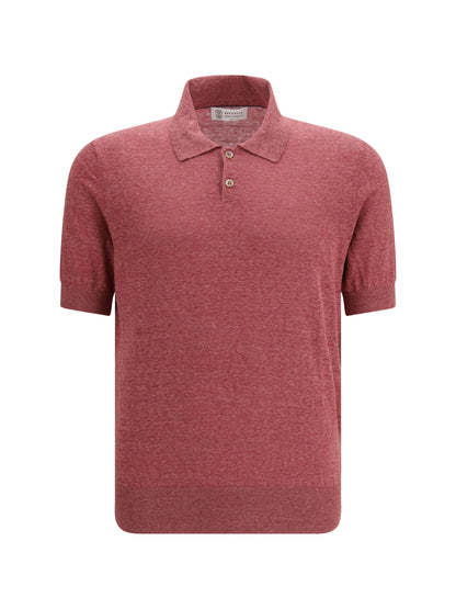 BRUNELLO CUCINELLI Linen and silk Polo Shirt