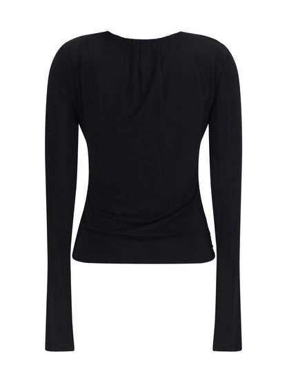 Max Mara Sportmax Beato long-sleeved Top - Black