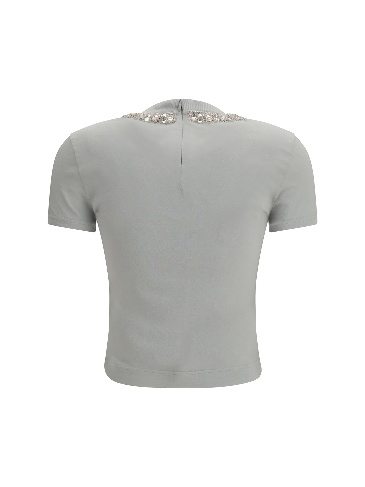 DOLCE & GABBANA Jersey T-shirt with print and crystals