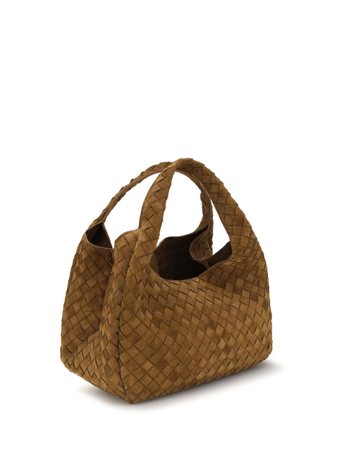 Bottega Veneta Campana suede Handbag - Dark Caramel 20-Mb