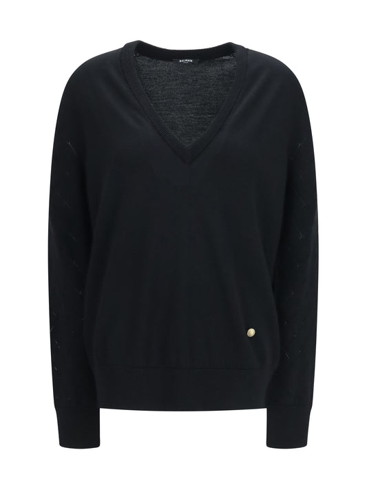 BALMAIN V-neck Sweater
