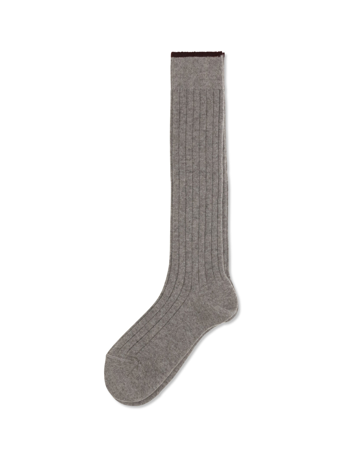 Brunello Cucinelli Ribbed cashmere Socks - Roccia+Borgogna