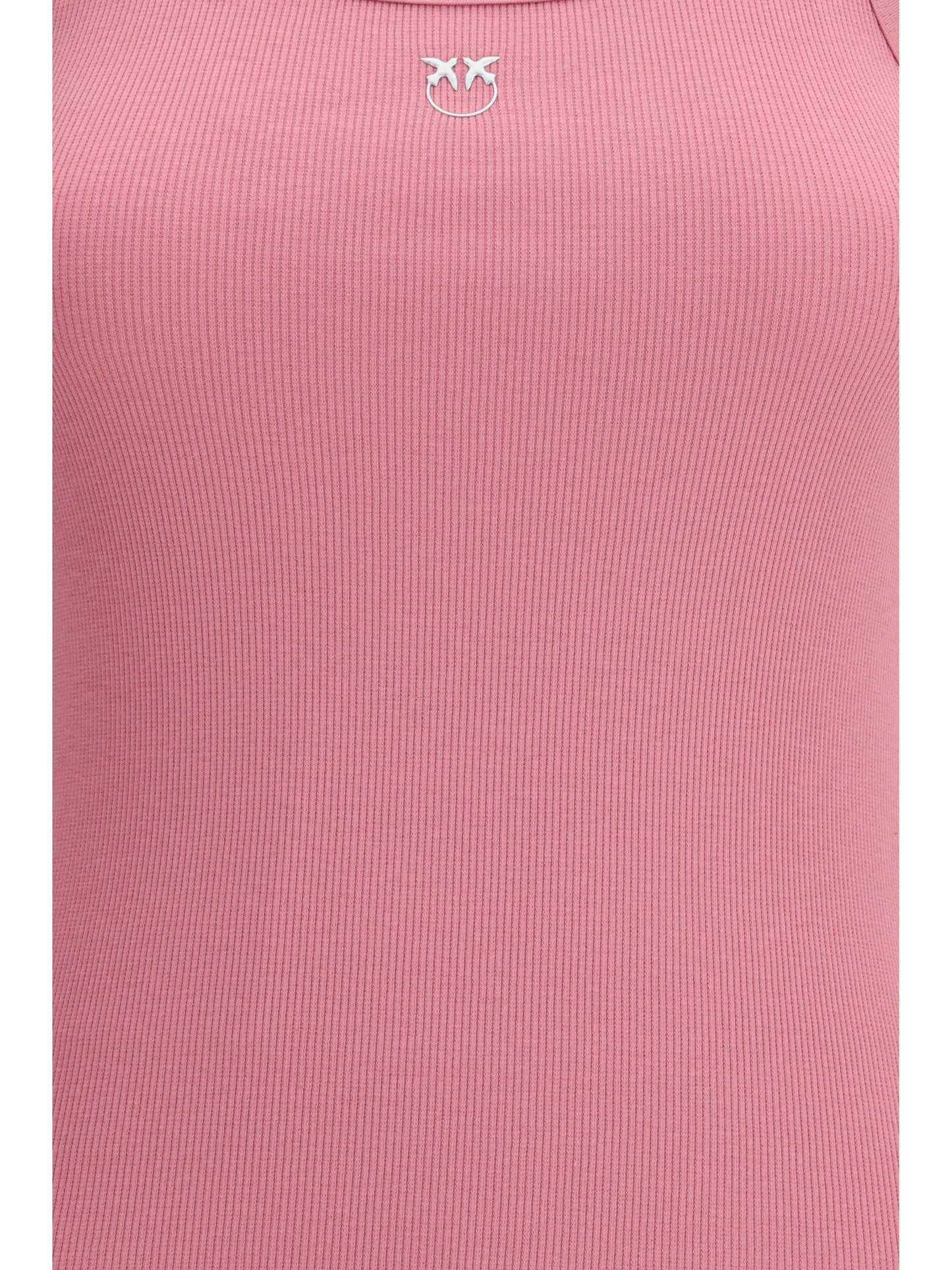 PINKO Ribbed tank Top with Love Birds logo