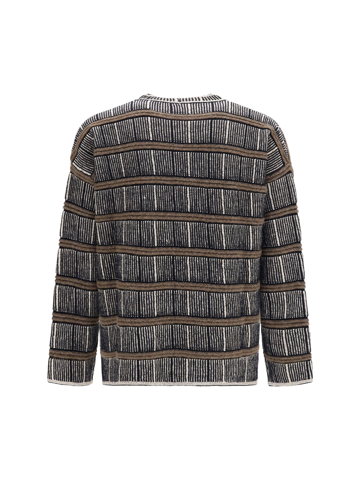 Giorgio Armani Oversized ribbed Sweater in silk and virgin wool blend - Fant.Navy