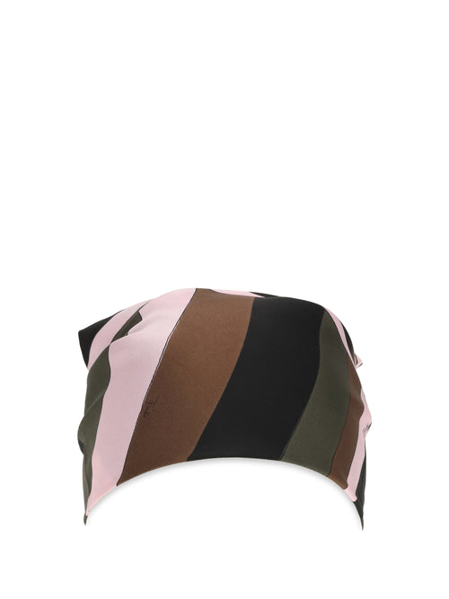Pucci Silk Twill Bandana - Khaki Pink