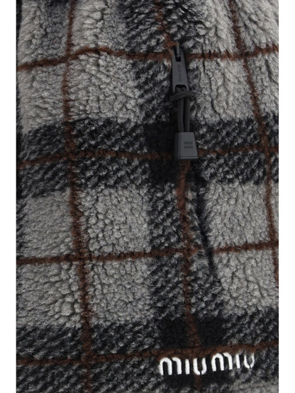Miu Miu Check mini Skirt - Grigio+Nero