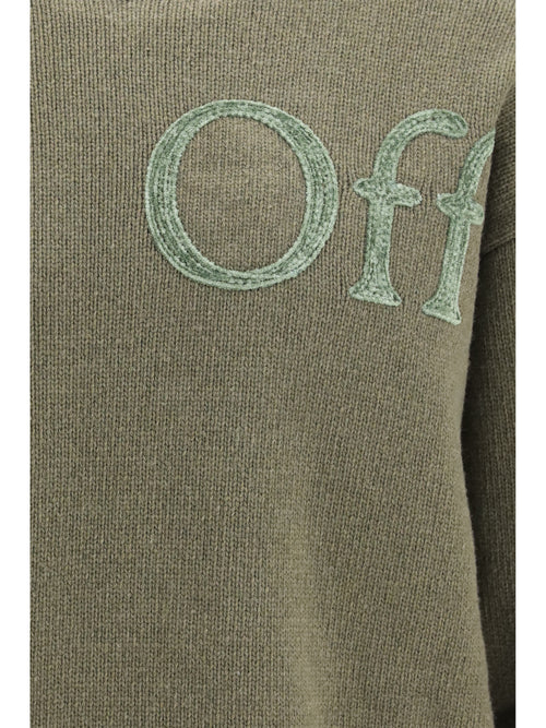 Off-White Bookish shared logo knit Crewneck - Sea Turtle
