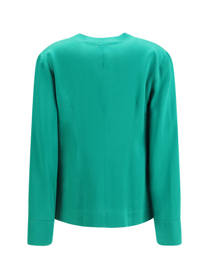 Forte_forte Silk satin Shirt - Royal