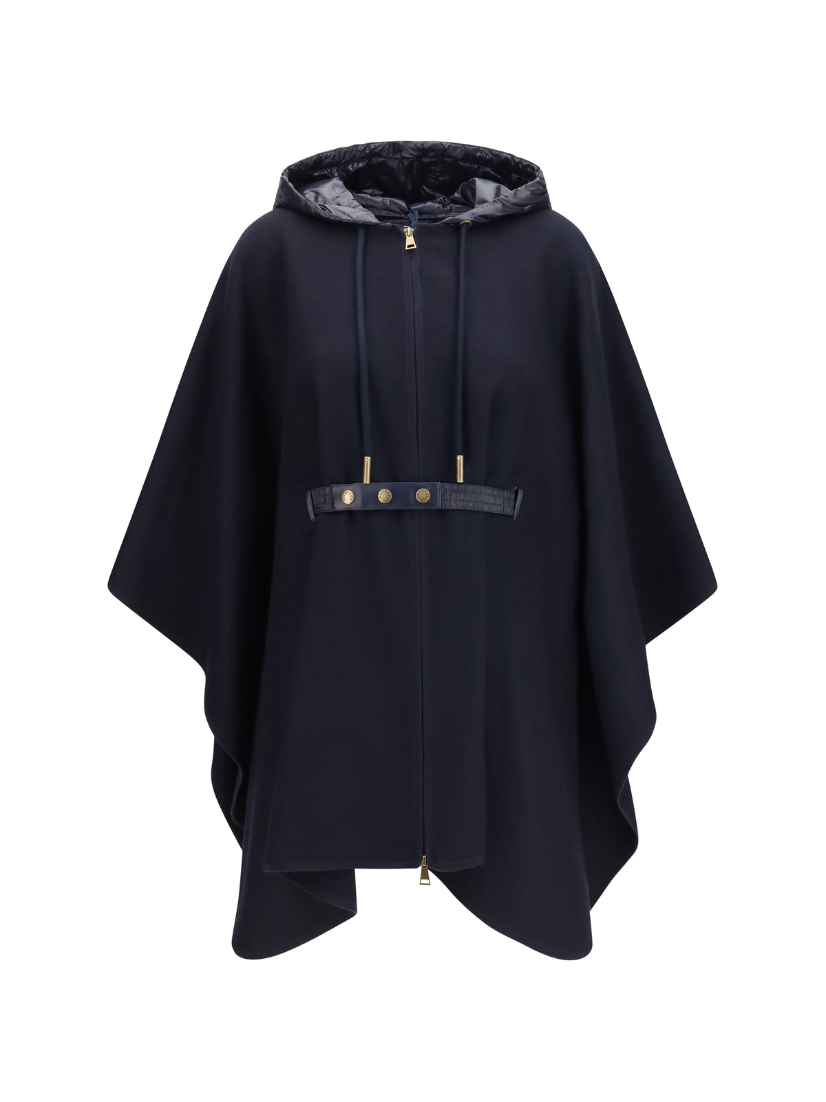 Moncler Padded wool blend Cape - Navy
