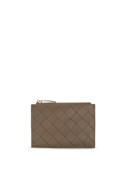 Bottega Veneta Zipped Card Holder - Pinecone-Gold