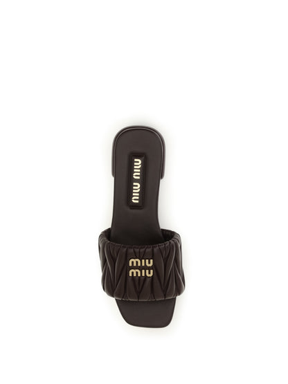 Miu Miu Matelassé nappa leather Sandals - Radica