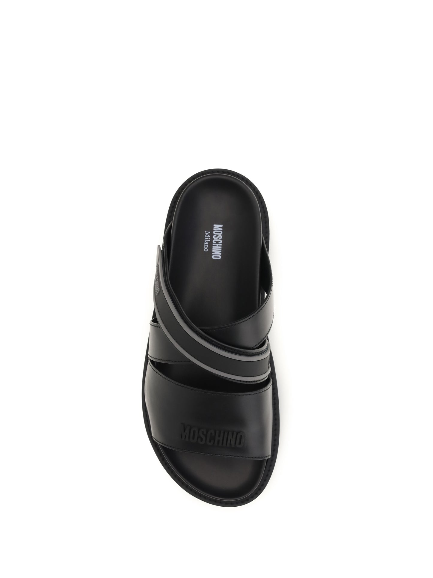 MOSCHINO Flat leather Sandals