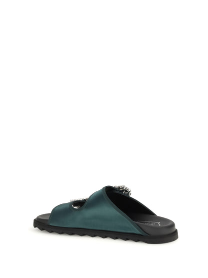 ROGER VIVIER Slidy Viv Sandals with strass