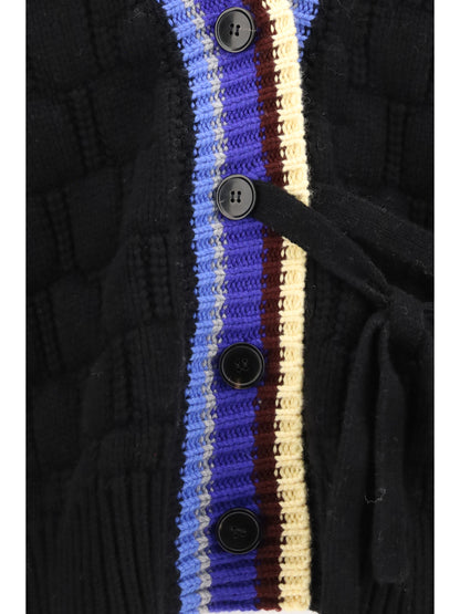 Dries Van Noten V-neck wool and cashmere Cardigan - Black