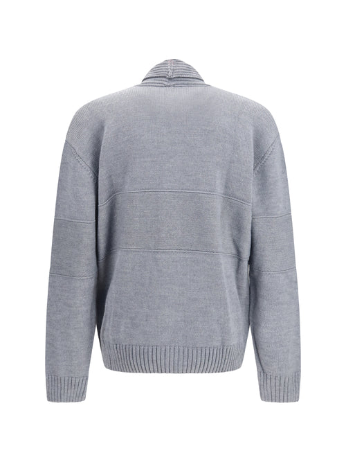 GCDS Buttoned logo Cardigan - Asphalt/Grey