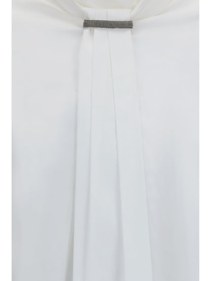 Brunello Cucinelli Blouse with Monili decoration - White