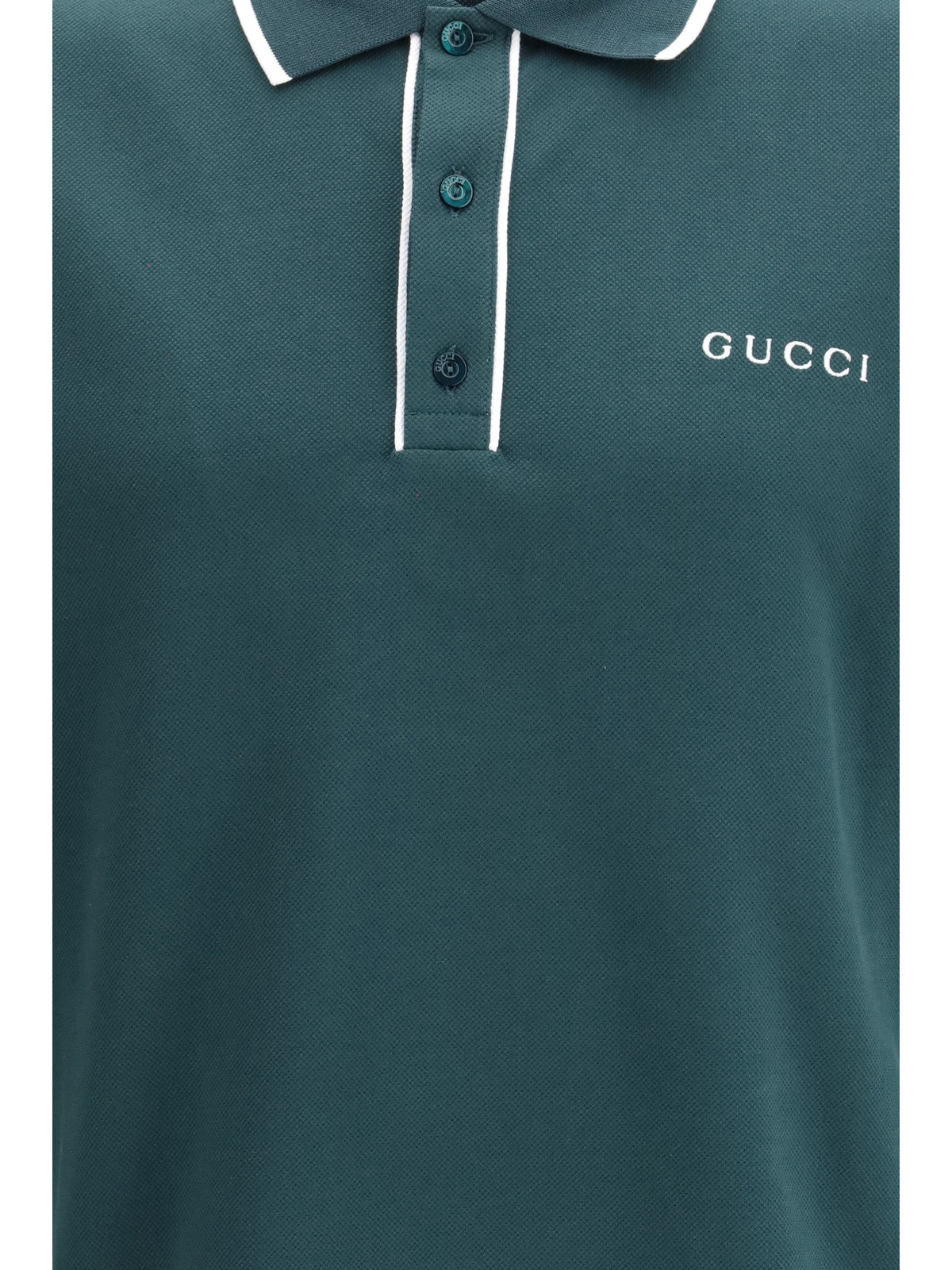 Gucci Cotton Polo - Petrolium/Mix