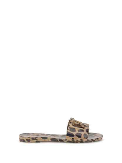 Dolce & Gabbana Rubber Sandals with leopard print - Leo New