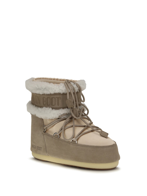 Moon Boot Icon Low Pearly Plus Booties - Pale Peach/Sand