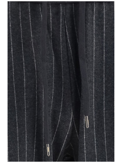 Herno Pinstripe drawstring Pants - Ferro